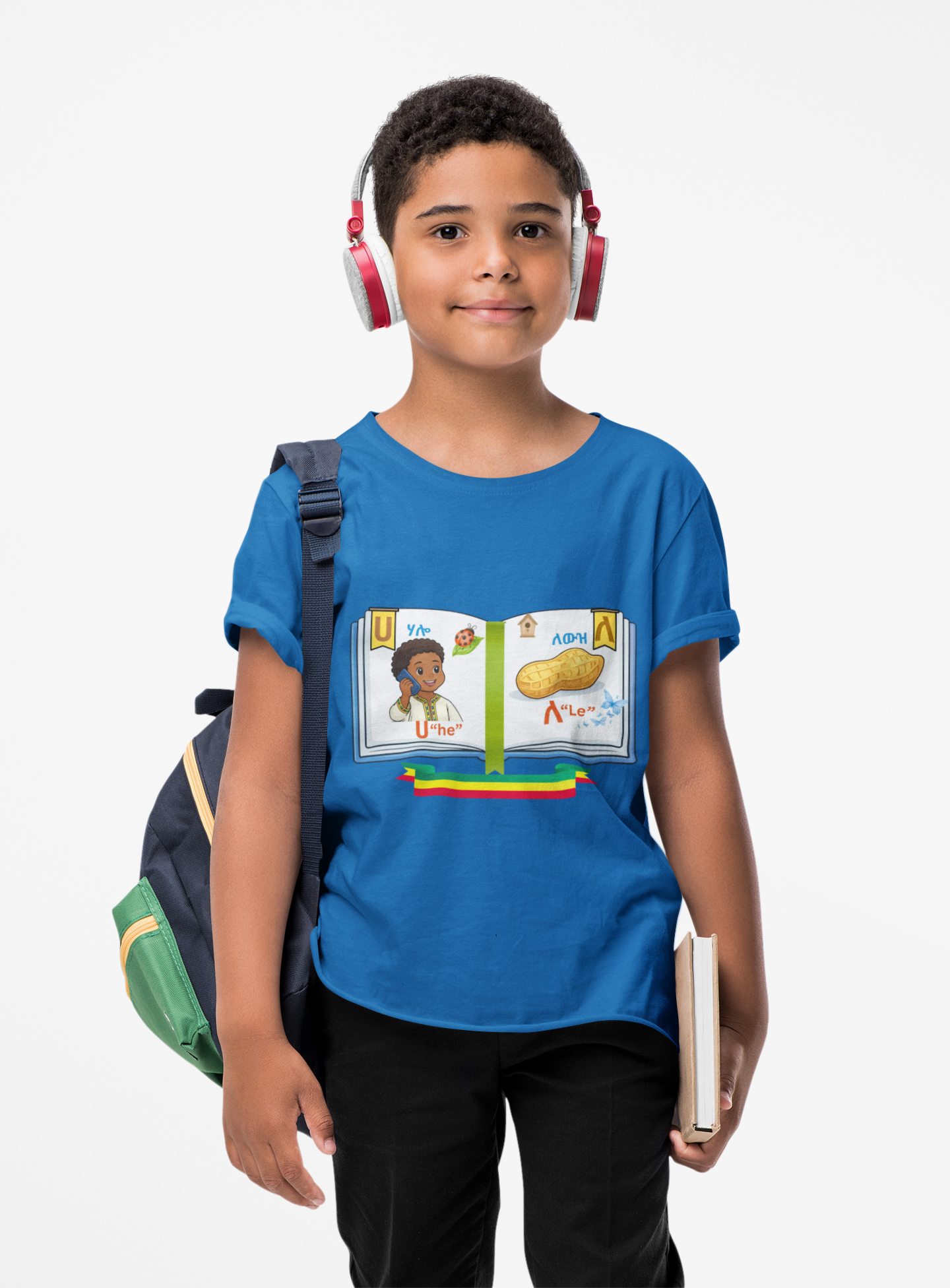 Ge'ez Alphabet Picture Book Kids Tee | Learning ge'ez, Child Reading Design