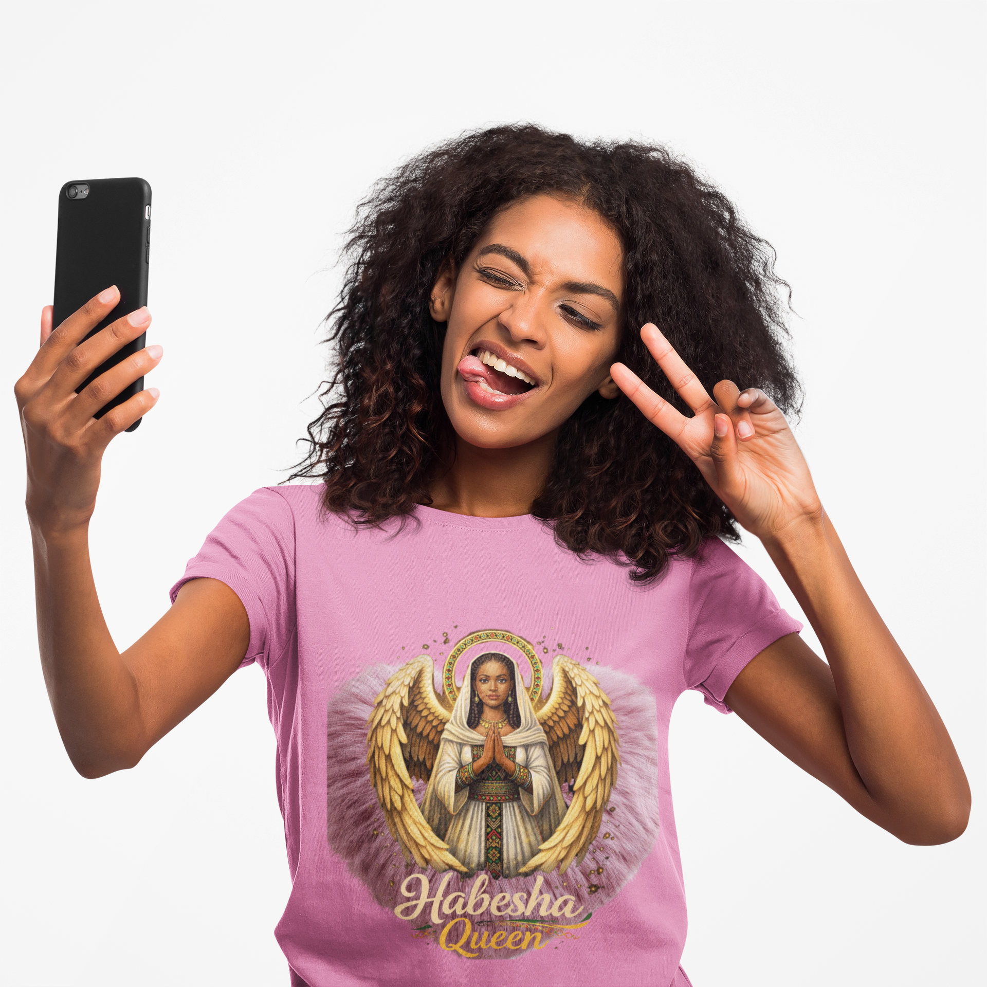 Habesha Queen Angel Illustration T-Shirt | Habesha Pride