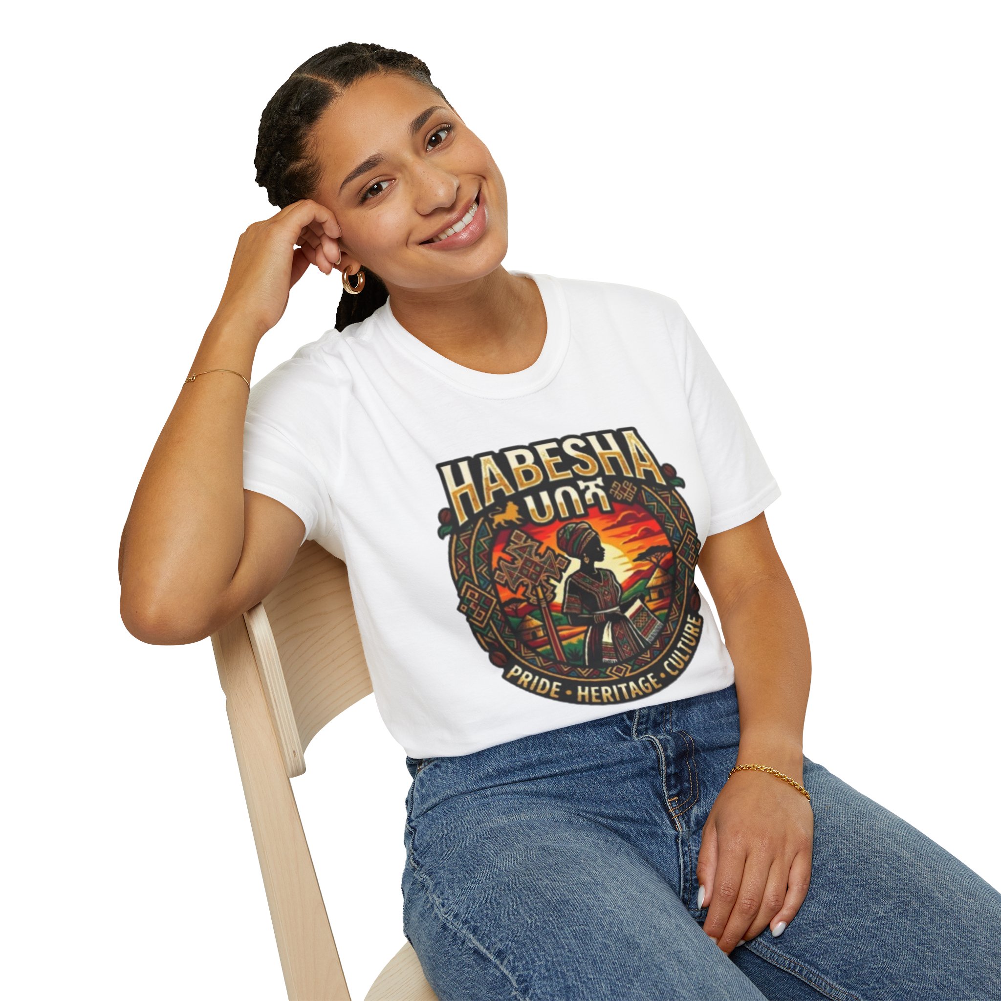 Habesha Pride Heritage Culture T-Shirt | Ethiopian Eritrean Retro Design