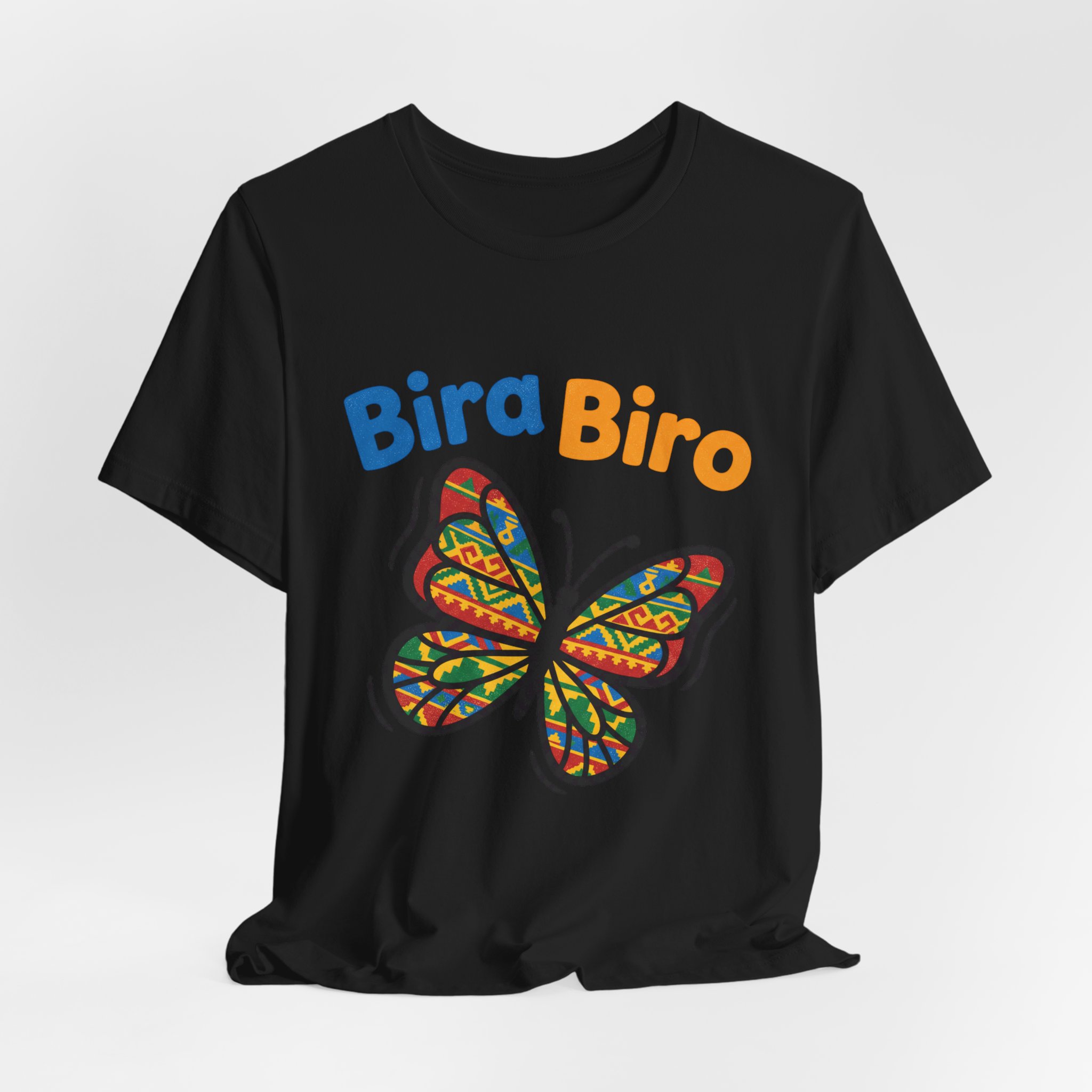 'Ende Bira Biro' Butterfly T-Shirt | Colorful Folk Art Illustration