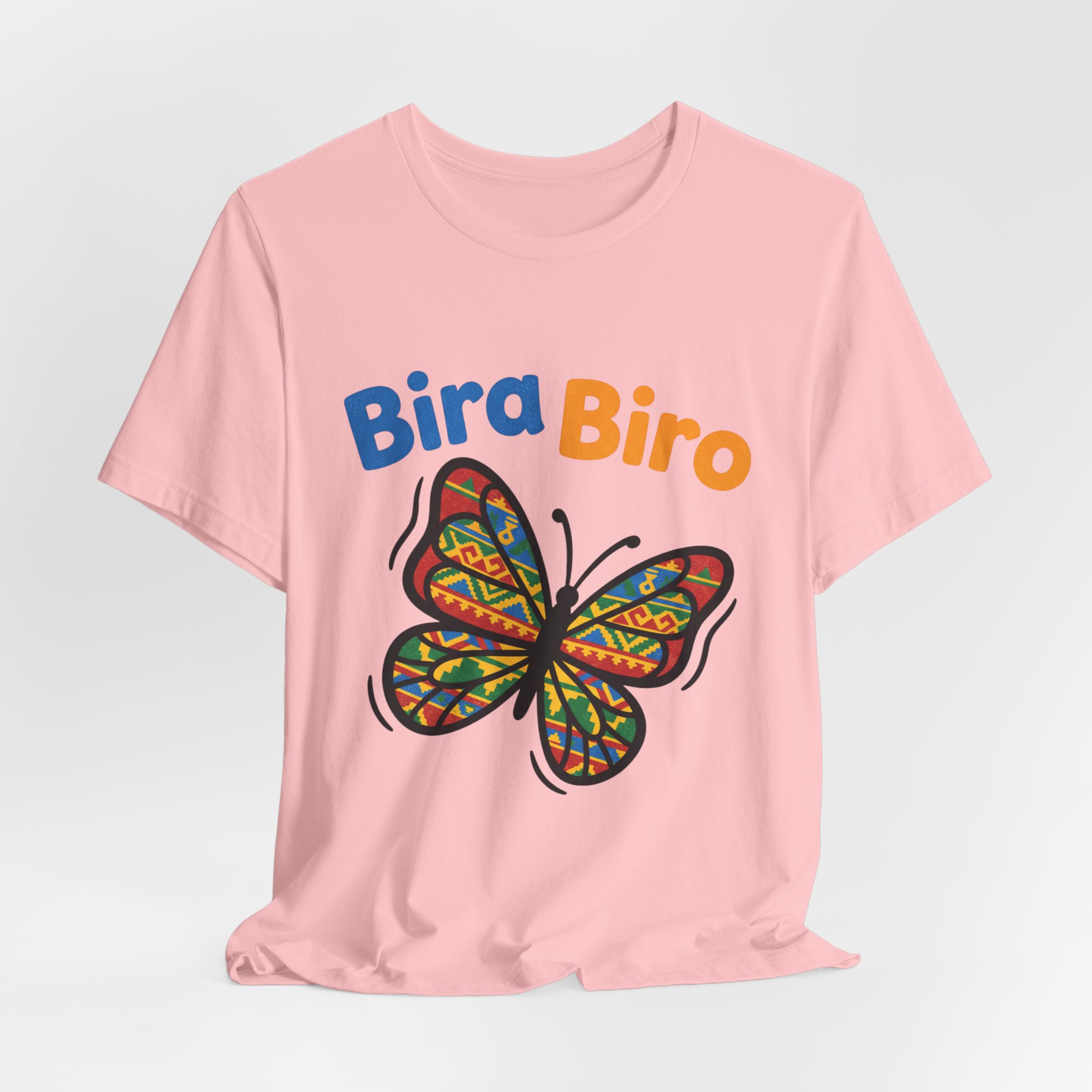 'Ende Bira Biro' Butterfly T-Shirt | Colorful Folk Art Illustration