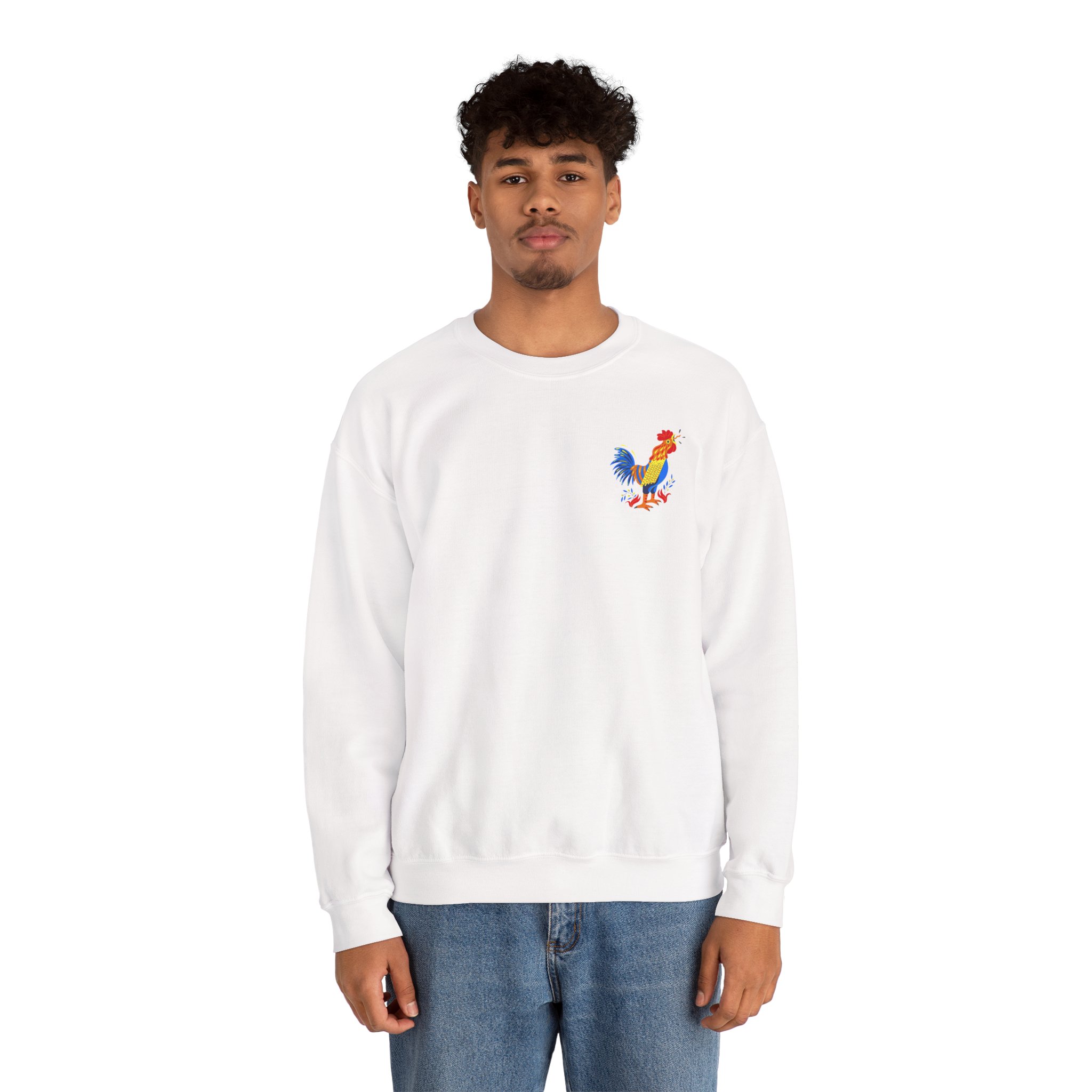 Rooster Floral 'fuck ICE!' Crewneck Sweatshirt | Bold Political Statement