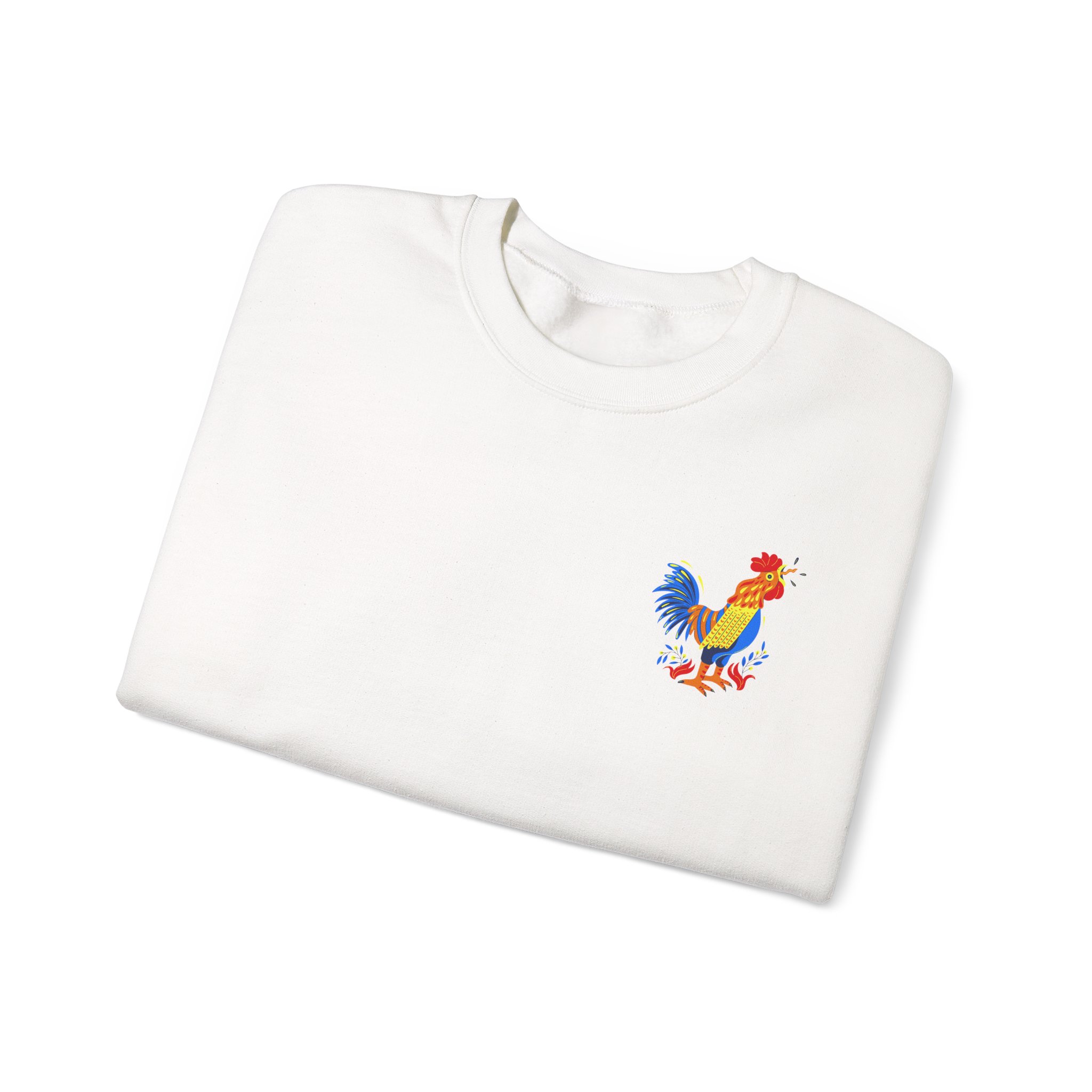 Rooster Floral 'fuck ICE!' Crewneck Sweatshirt | Bold Political Statement