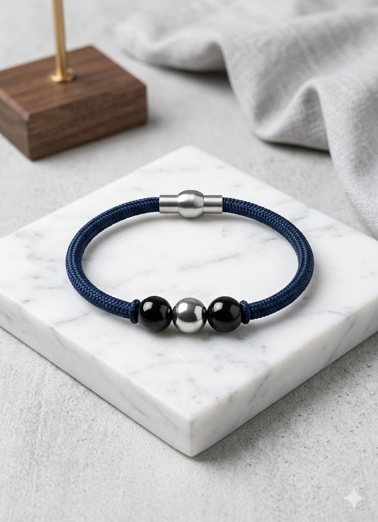 Bracelet "Bleu Abyssal" – Édition Élégance