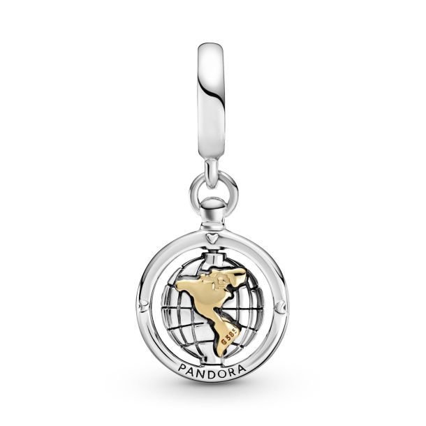 Pandora Two-Tone Globe Charm