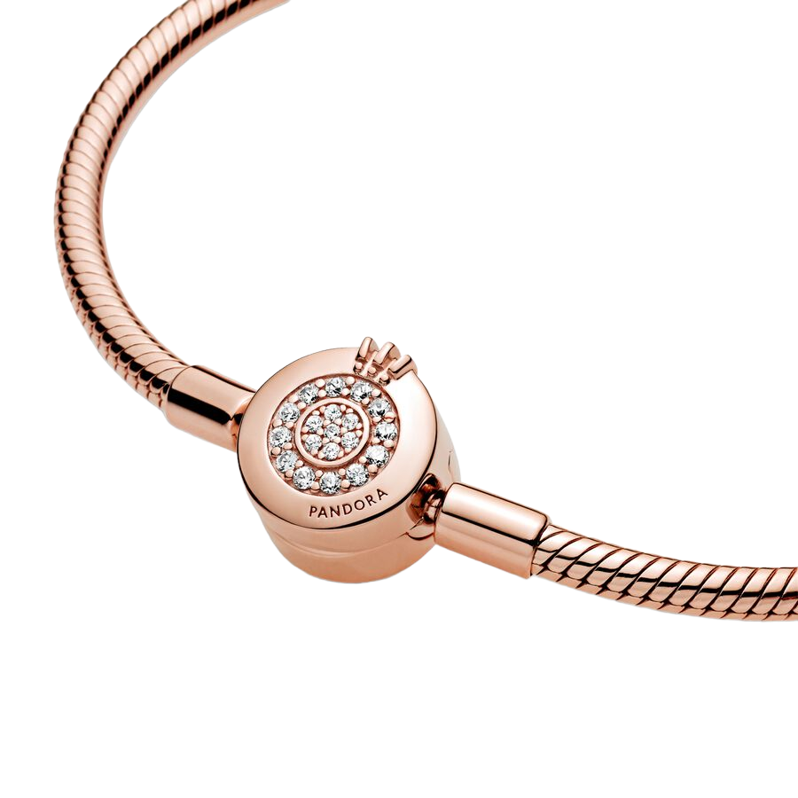 Pandora Moments Sparkling Crown O Snake Chain Bracelet