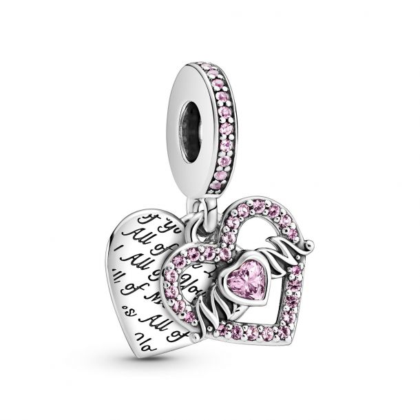 Pandora Pink Heart Charm Pendant Mother's Day