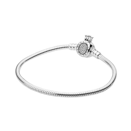 Pandora Moments Crown O Clasp Snake Chain Bracelet