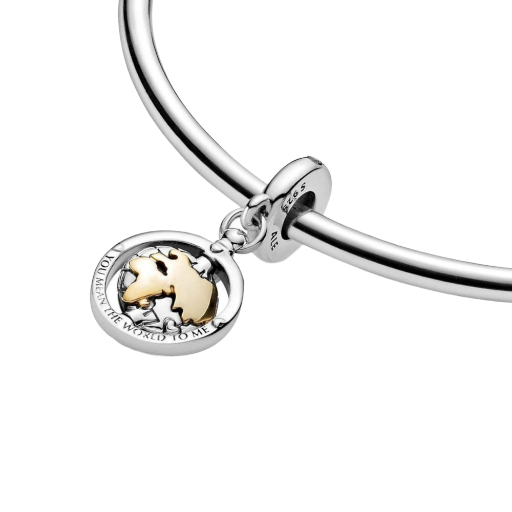 Pandora Two-Tone Globe Charm