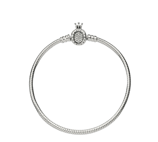 Pandora Moments Crown O Clasp Snake Chain Bracelet
