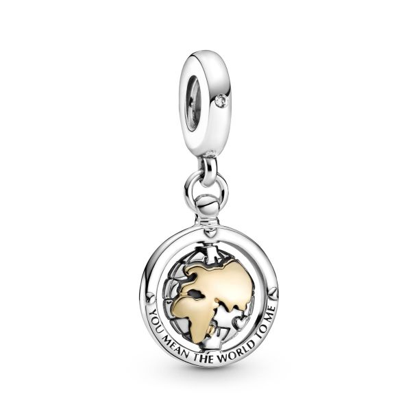 Pandora Two-Tone Globe Charm