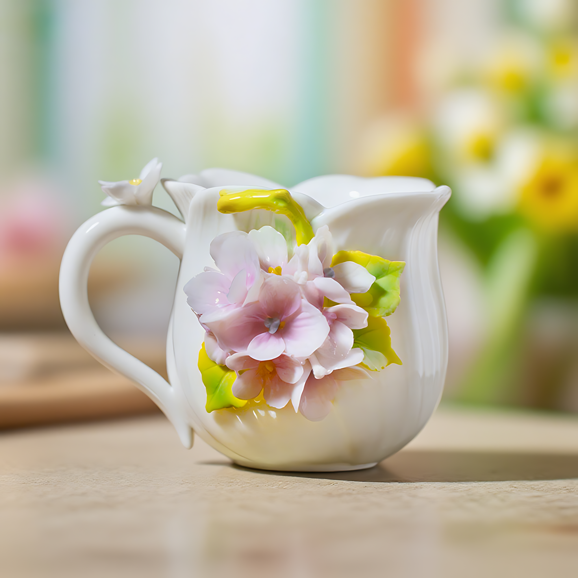 Floral Porcelain Coffee Mug