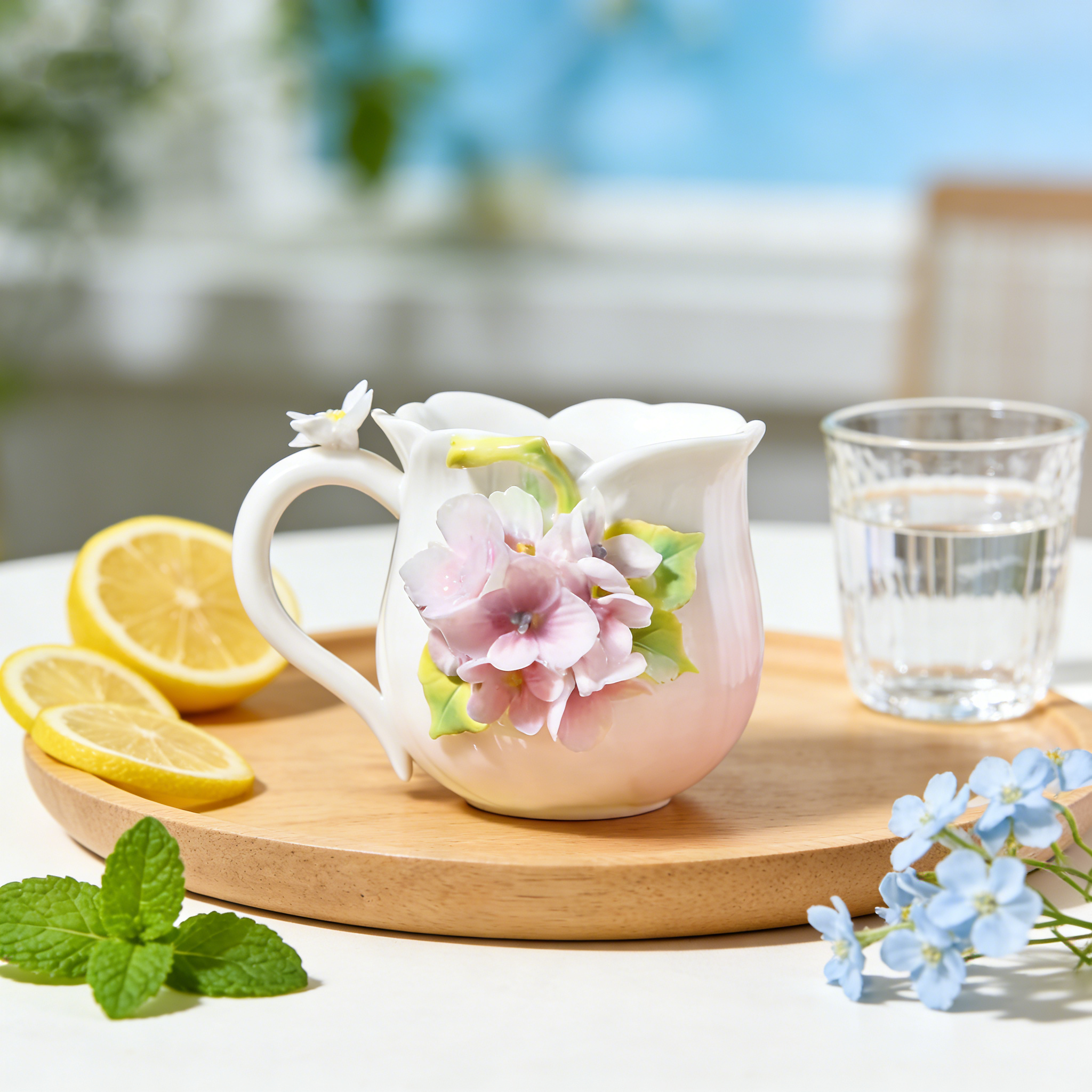 Floral Porcelain Coffee Mug