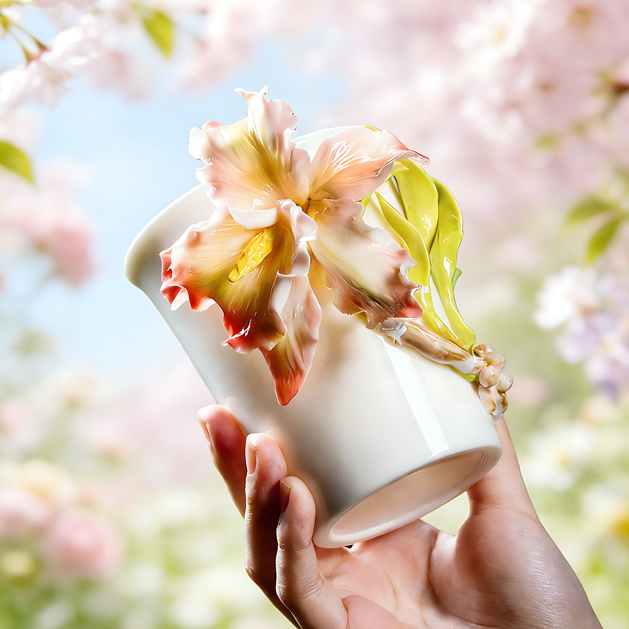 Floral Ceramic Coffee Mug