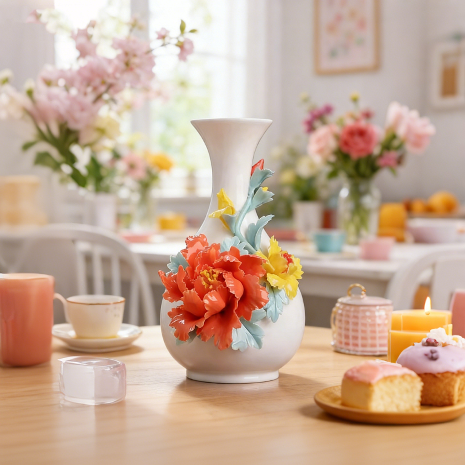 Floral Ceramic Vase