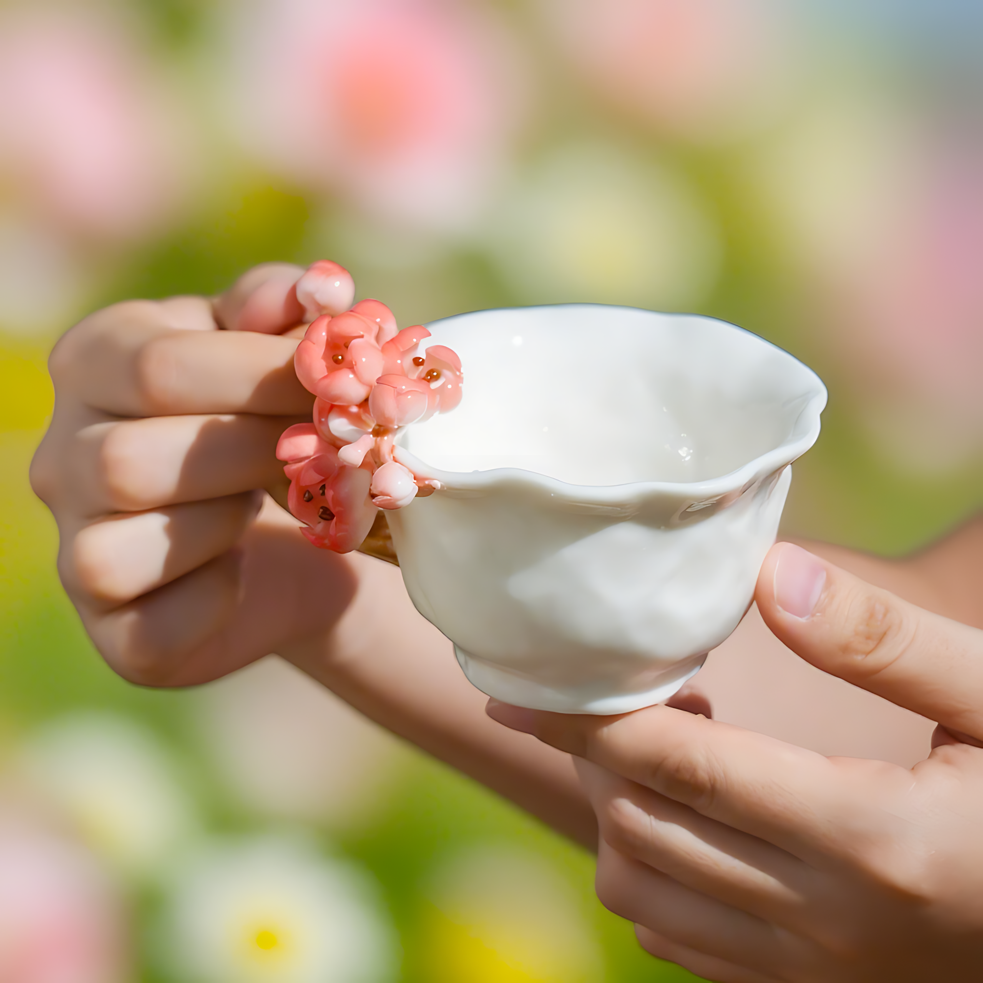 Floral Ceramic Teacup