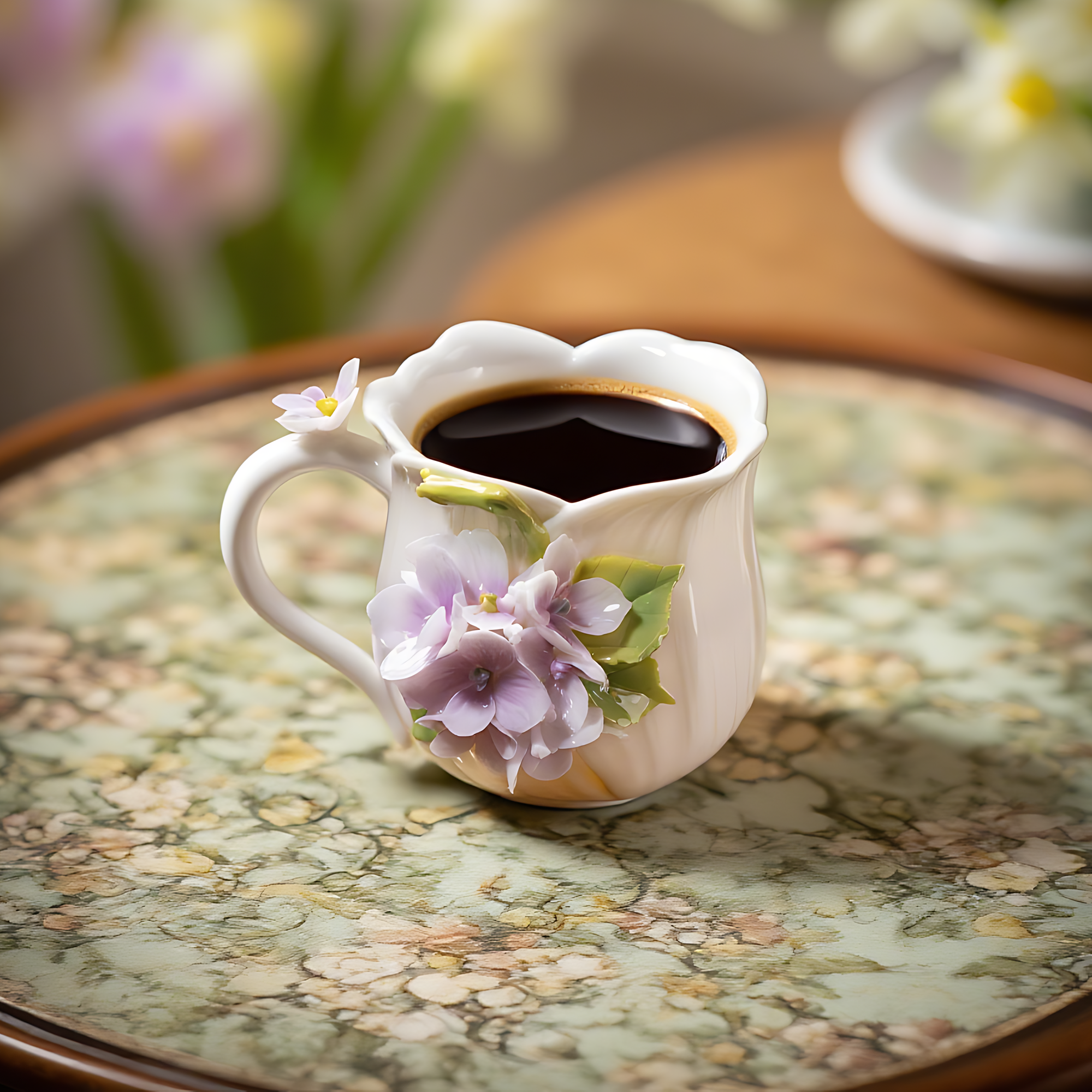 Floral Porcelain Coffee Mug