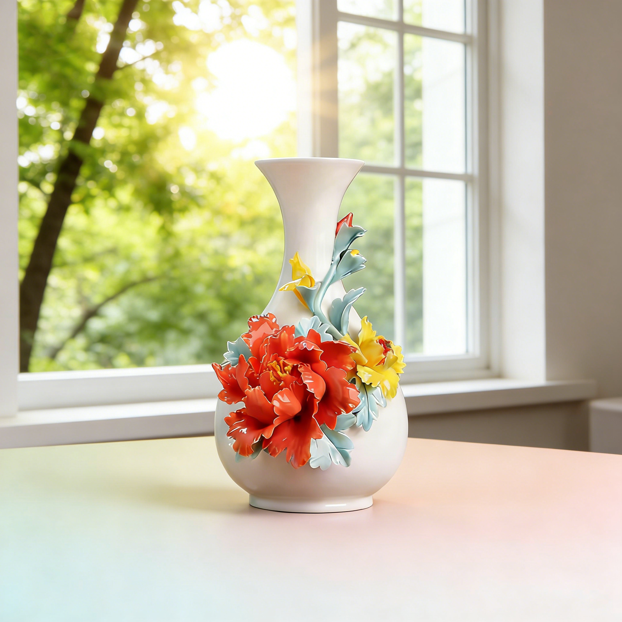 Floral Ceramic Vase