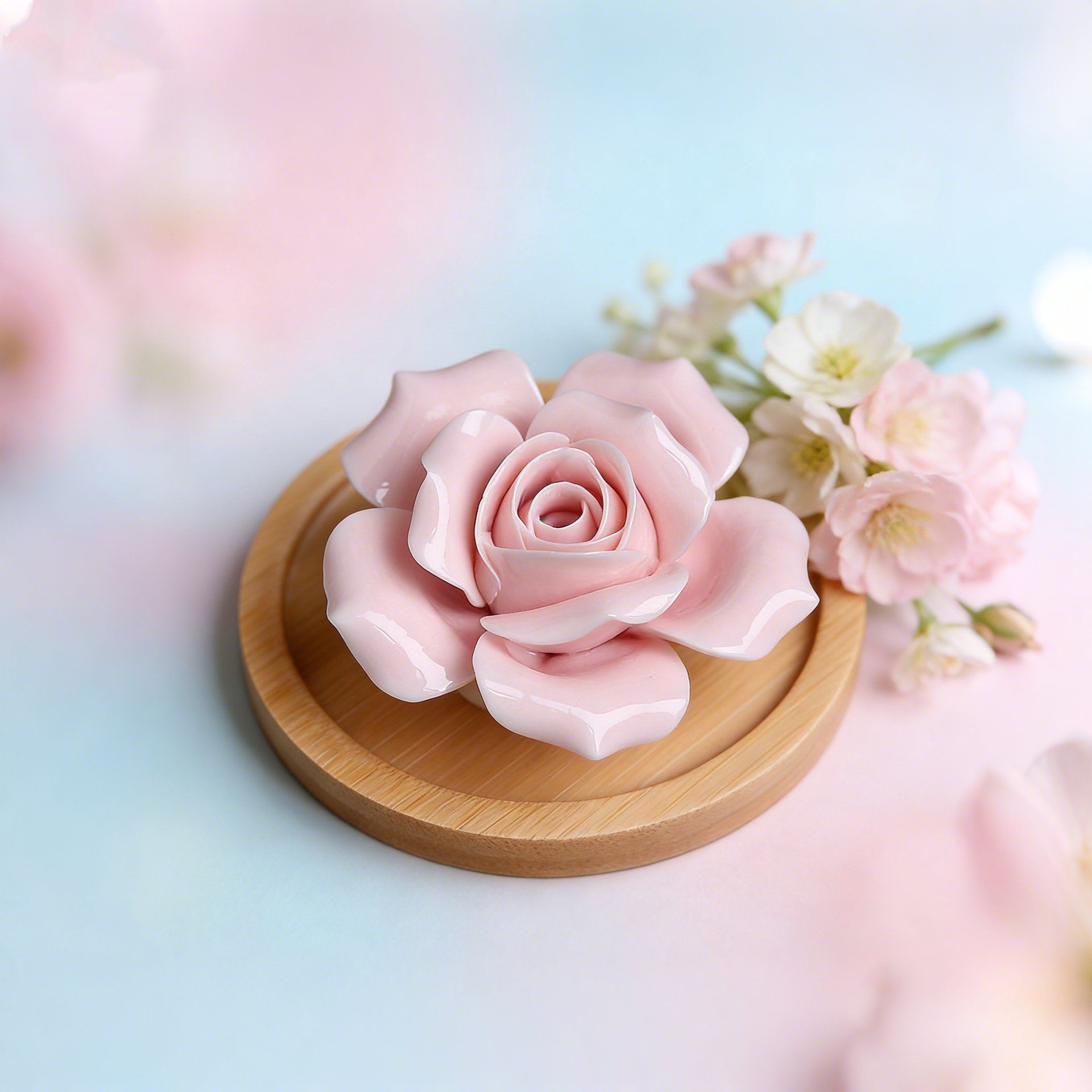 Ceramic Rose Incense Holder