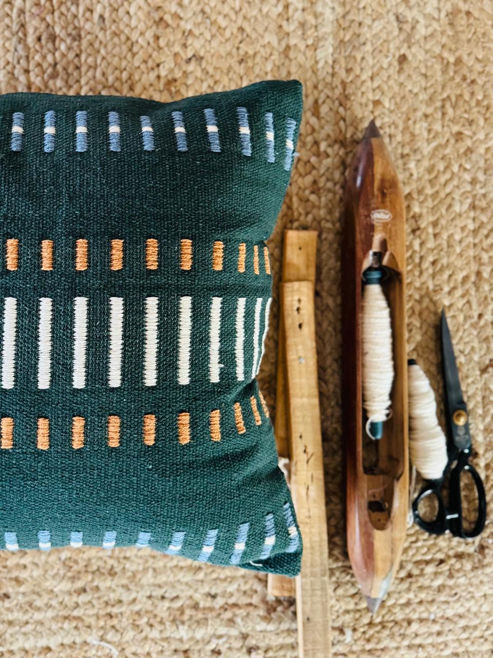 Lucy Designer Handwoven Cotton Cushion Cover