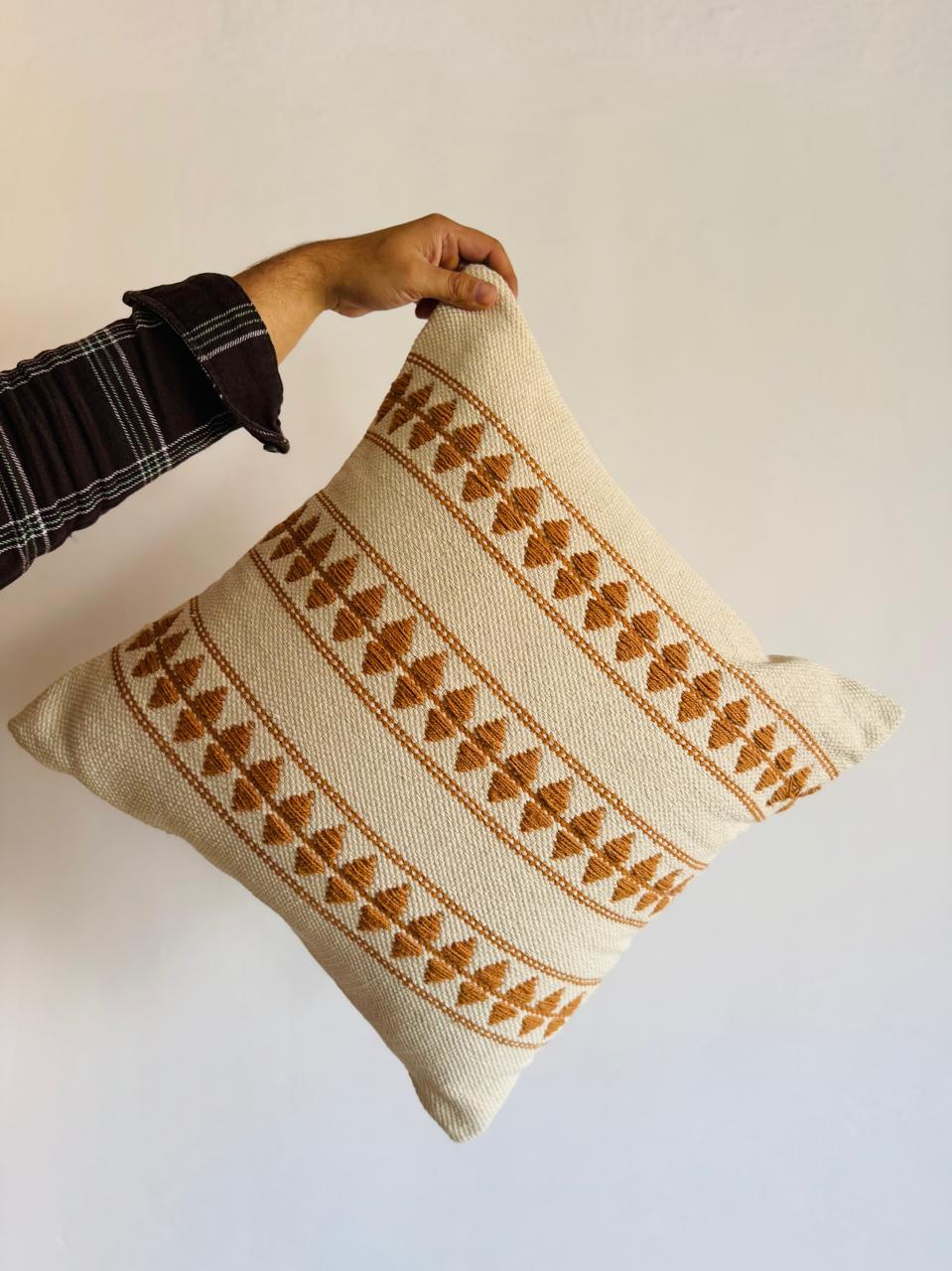 Handwoven Ally Designer Cotton Cushion Cover