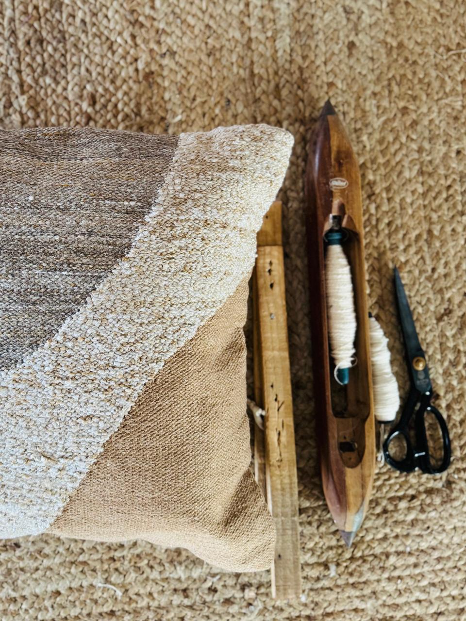 Marry Handwoven Designer Poly Cotton Cushion Cover