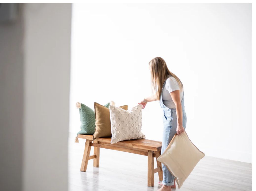 Designer Handwoven cotton loop cushion  Cover