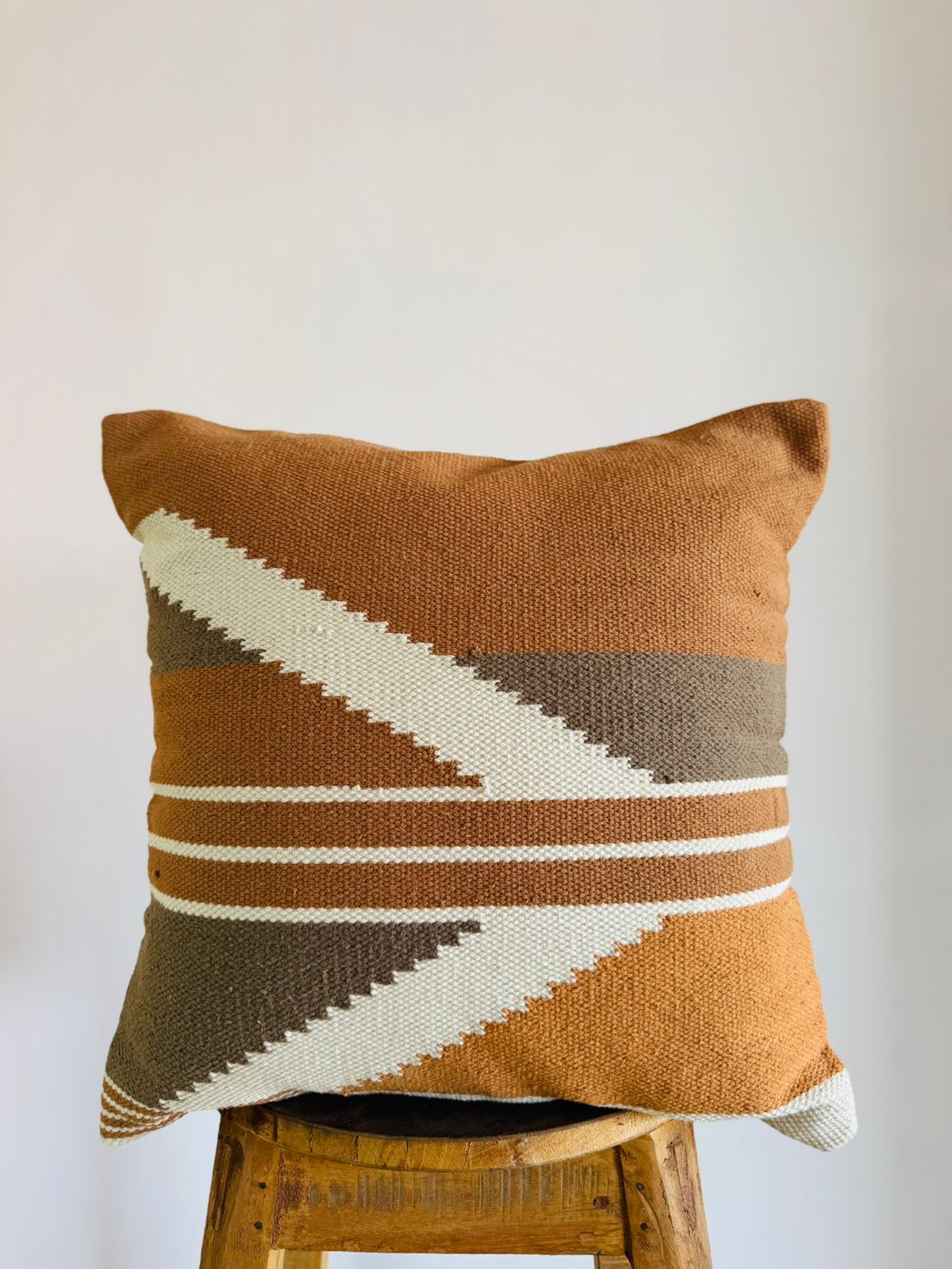 Handwoven Geometric Cushion Cover