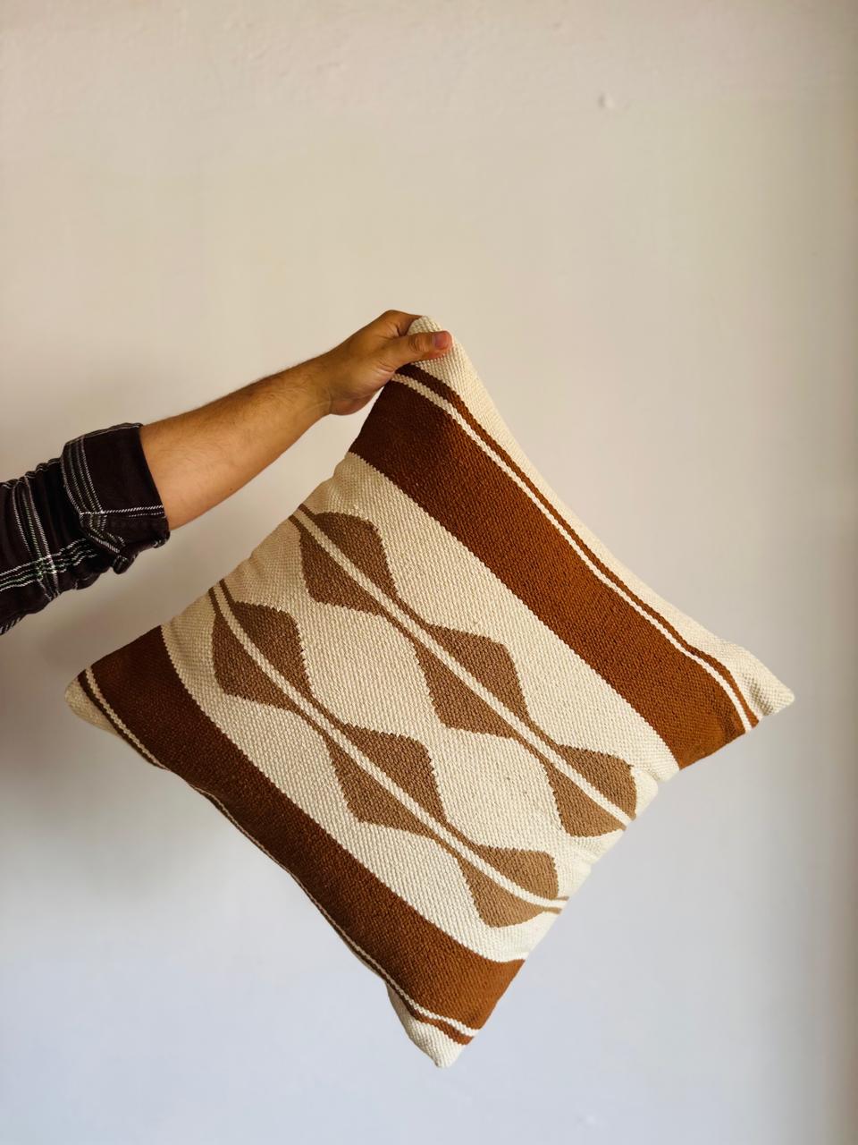 Designer Handwoven Cotton  Cushion Cover