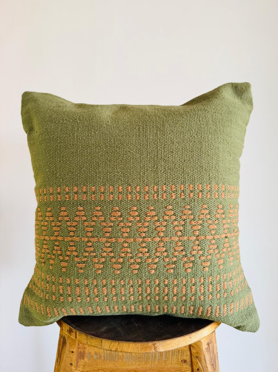 Katty Pedal Stripe Handwoven Designer Cotton Cushion Cover