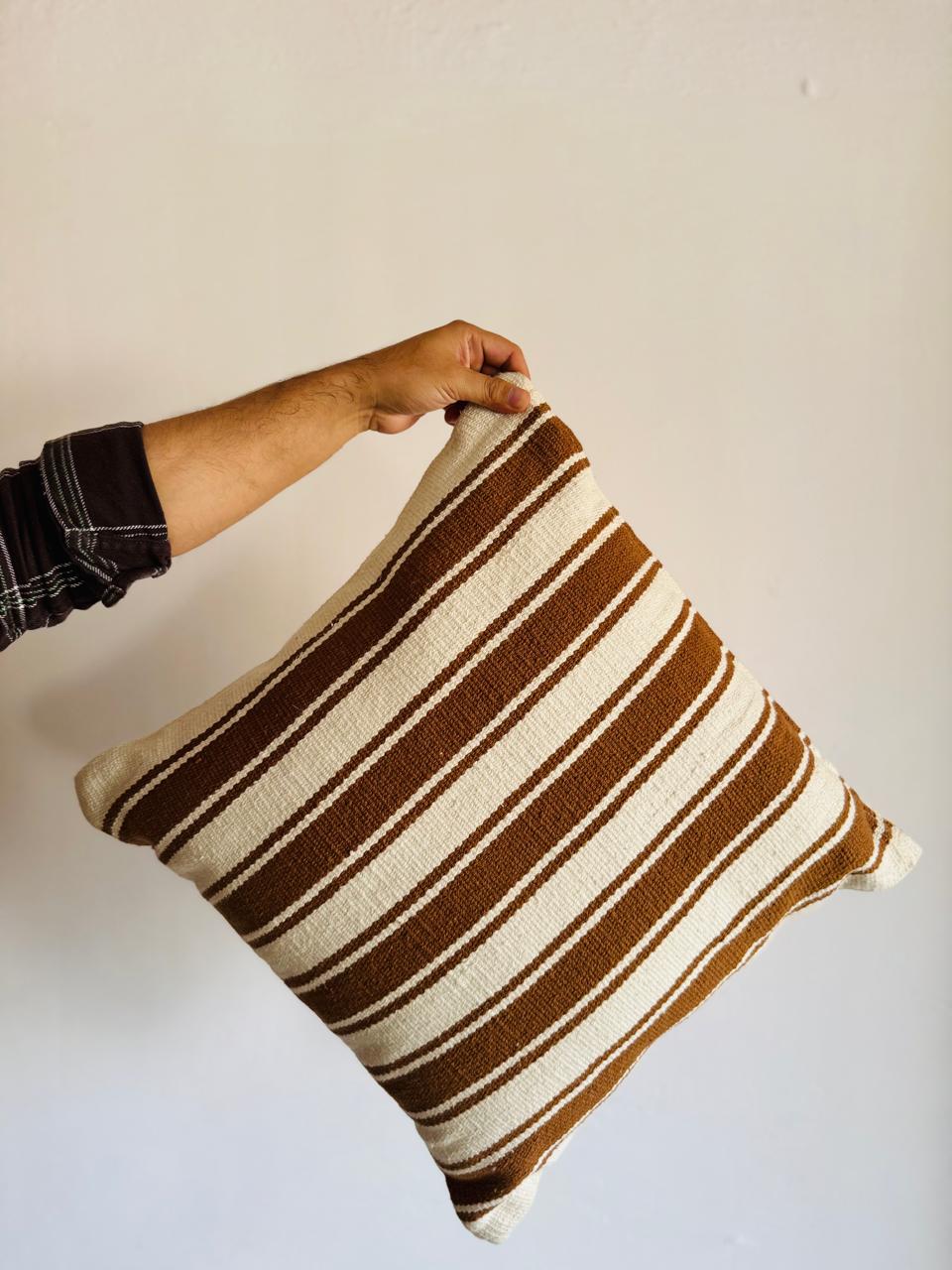 Handwoven Stripe Cotton Cushion Cover
