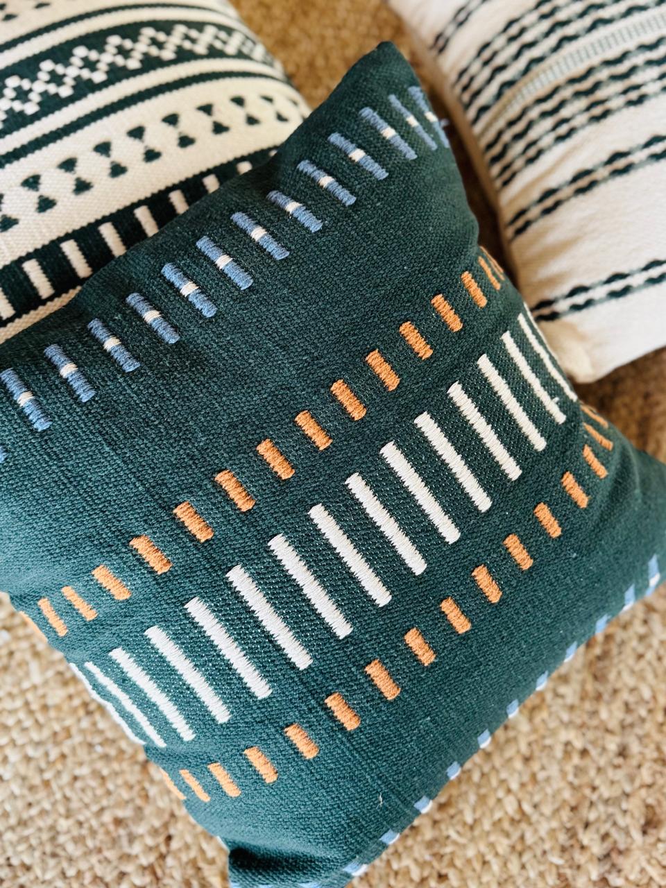 Lucy Designer Handwoven Cotton Cushion Cover