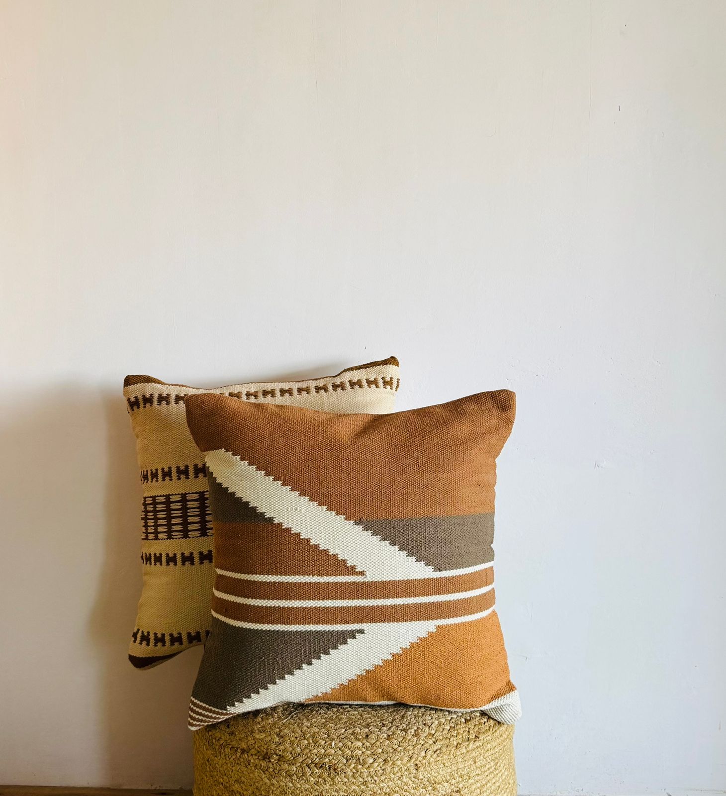 Handwoven Geometric Cushion Cover