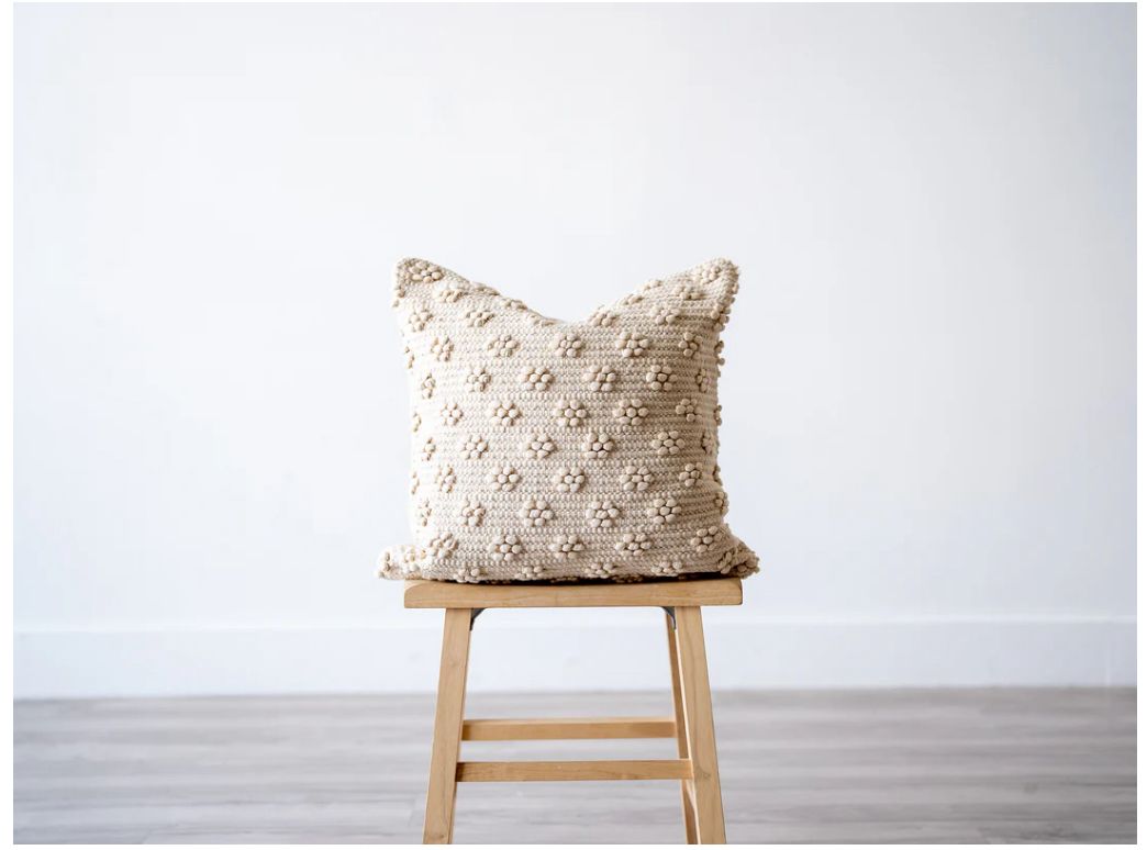 Designer Handwoven cotton loop cushion  Cover