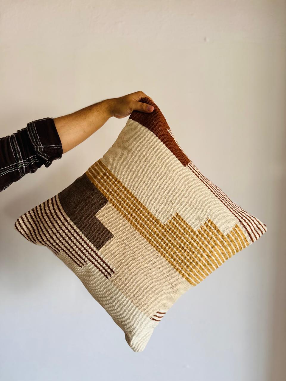 Designer Handwoven Alex Cotton Cushion Cover