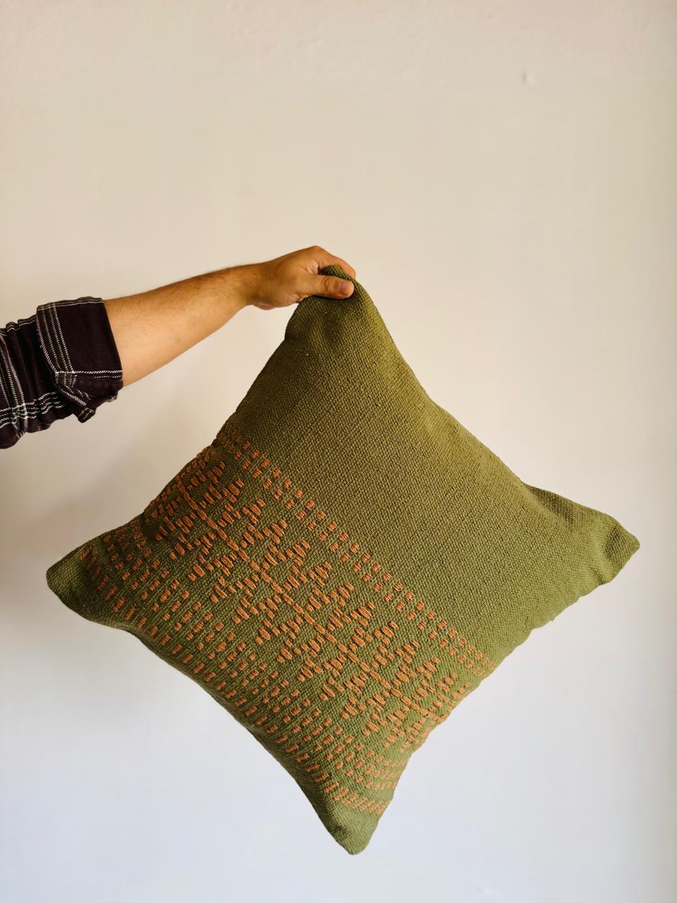 Katty Pedal Stripe Handwoven Designer Cotton Cushion Cover