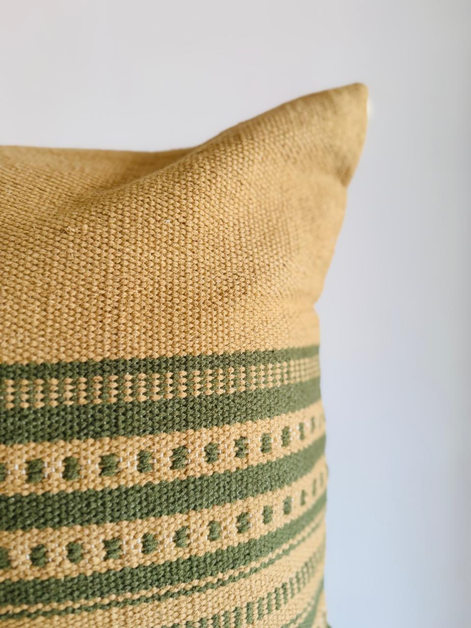 Pedal Stripe Handwoven Designer Cotton Cushion Cover