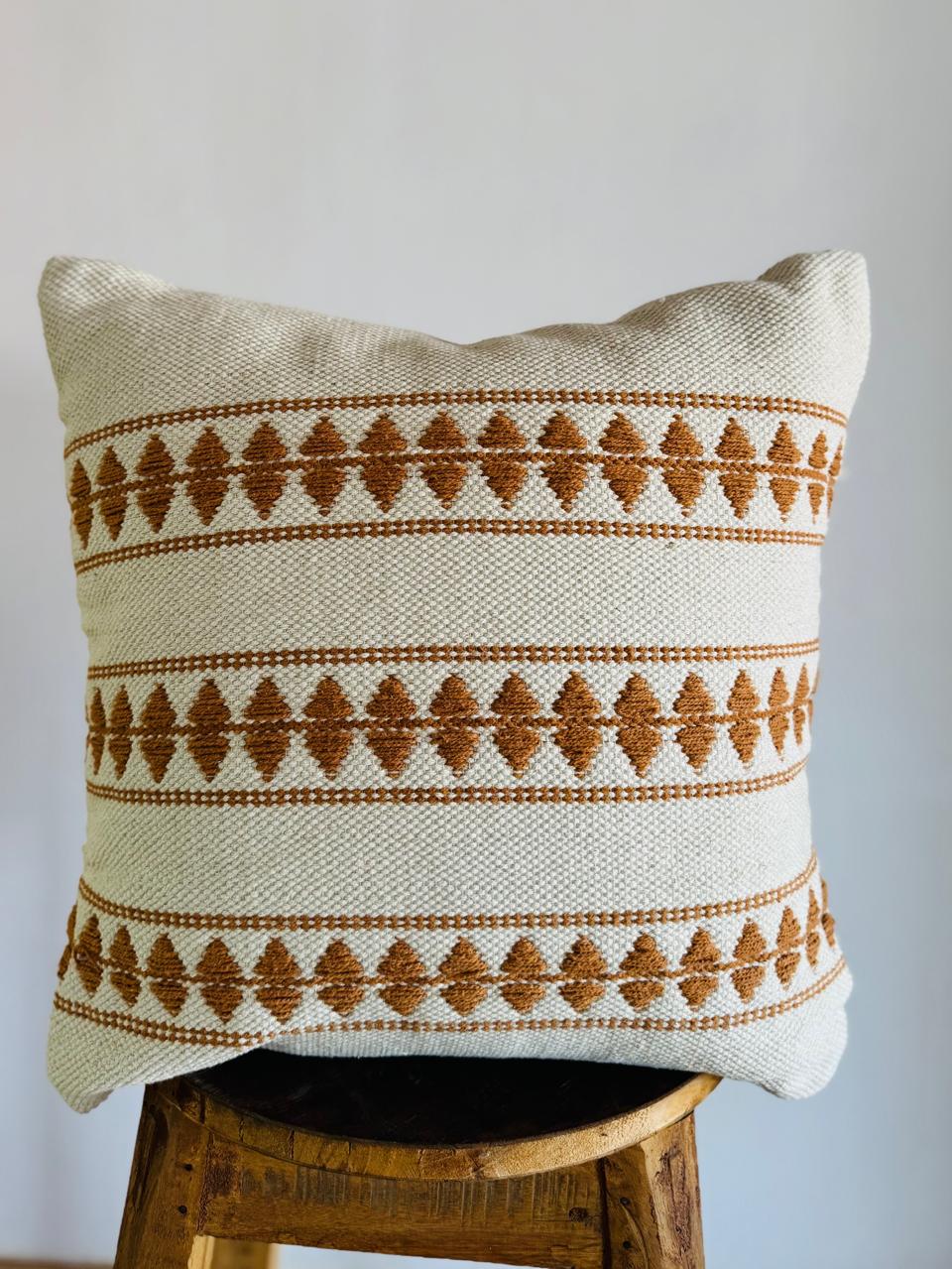 Handwoven Ally Designer Cotton Cushion Cover