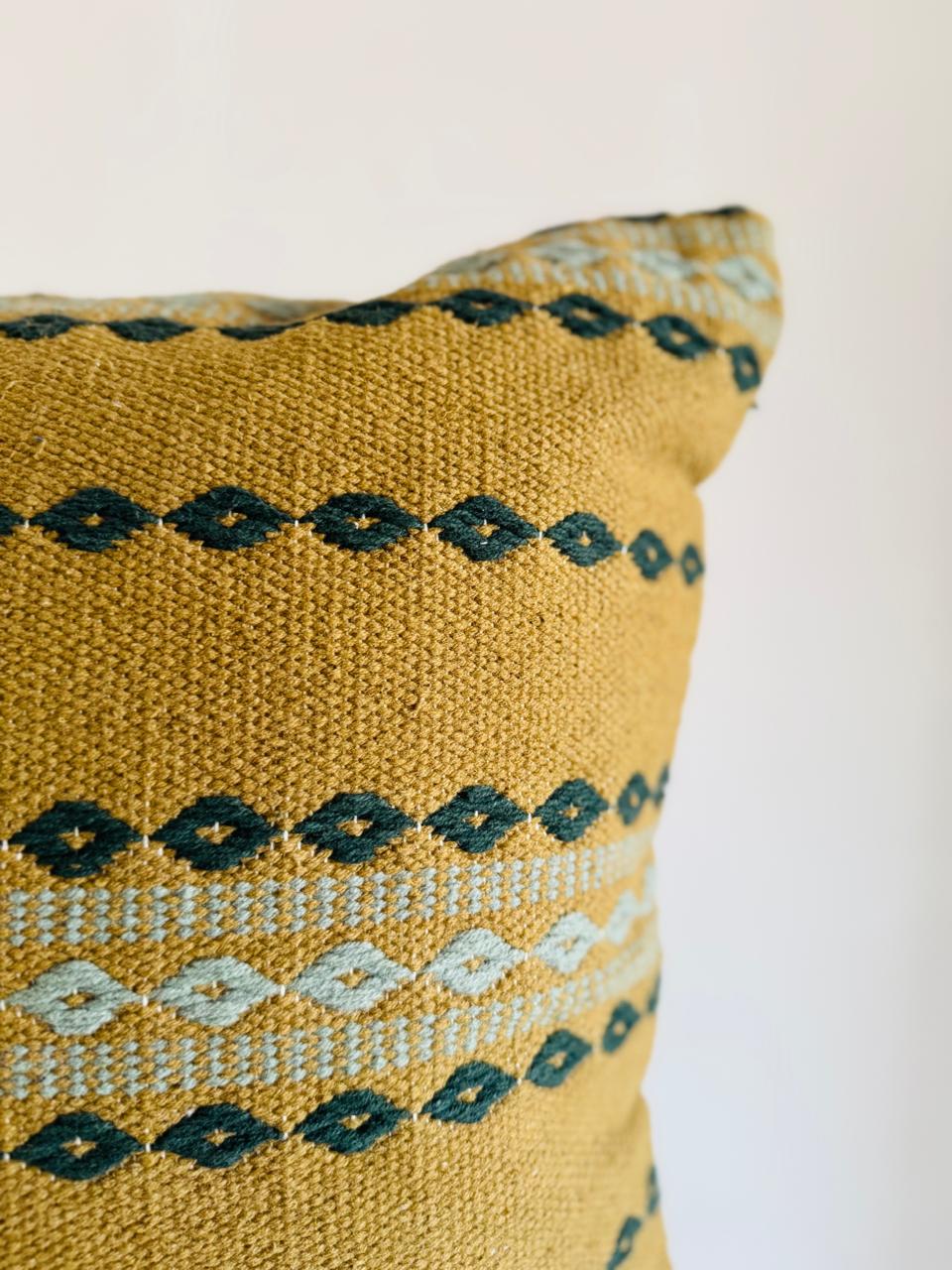 Handwoven Pedal Designer Cotton Cushion Cover