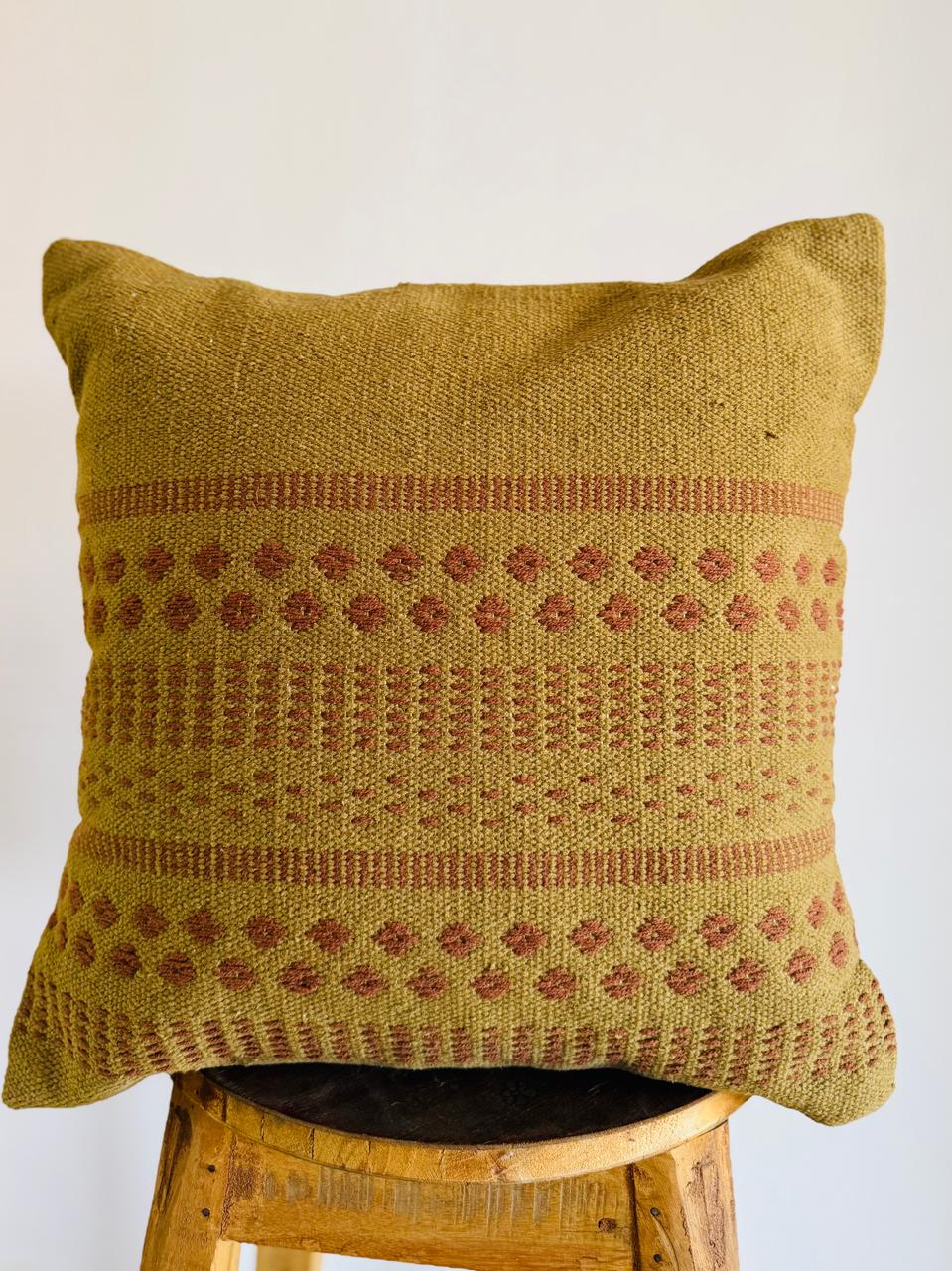Designer Handwoven Cotton Cushion Cover