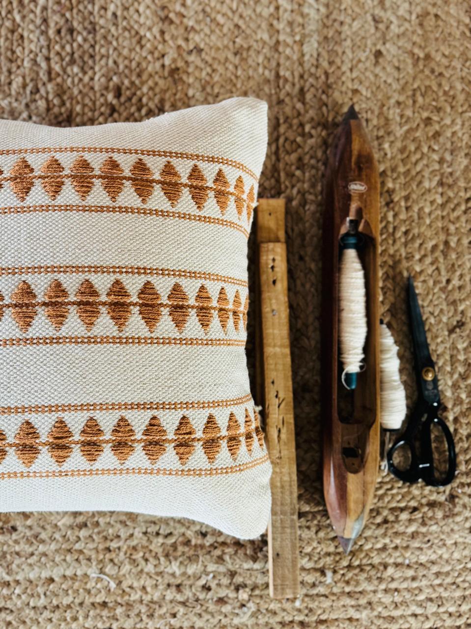 Handwoven Ally Designer Cotton Cushion Cover