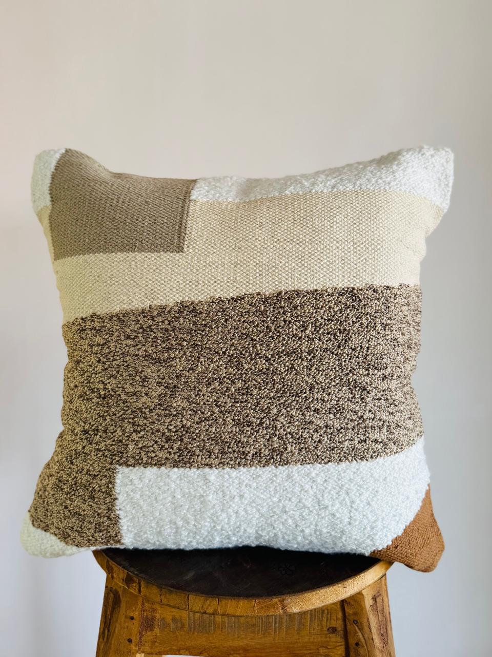 Alison Handwoven Designer Poly Cotton Cushion Cover