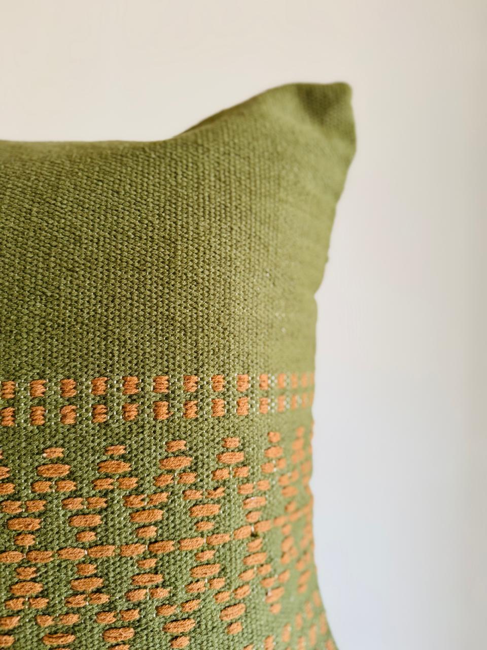 Katty Pedal Stripe Handwoven Designer Cotton Cushion Cover