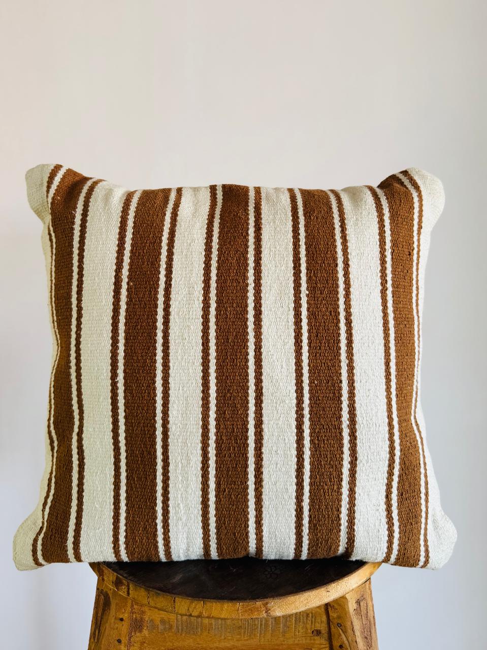 Handwoven Stripe Cotton Cushion Cover