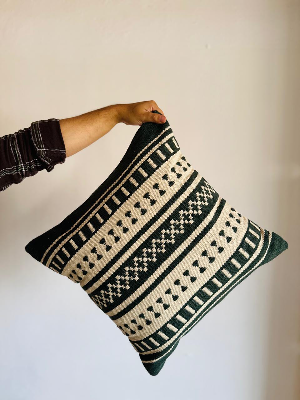 Diamond Weave Pedal Designer Cotton Cushion Cover