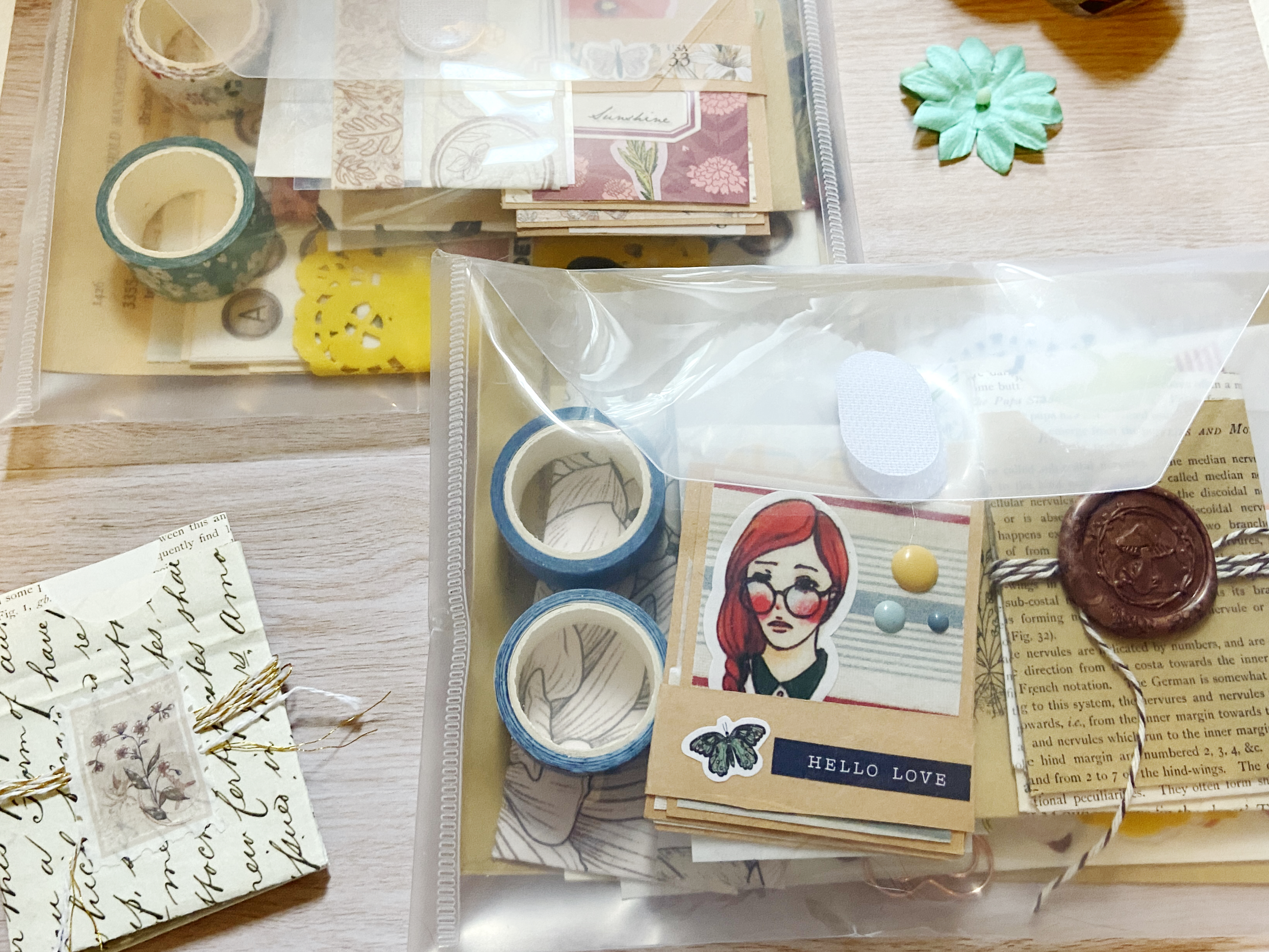 Vintage Aesthetic Journaling Plastic Folio 50+ pieces