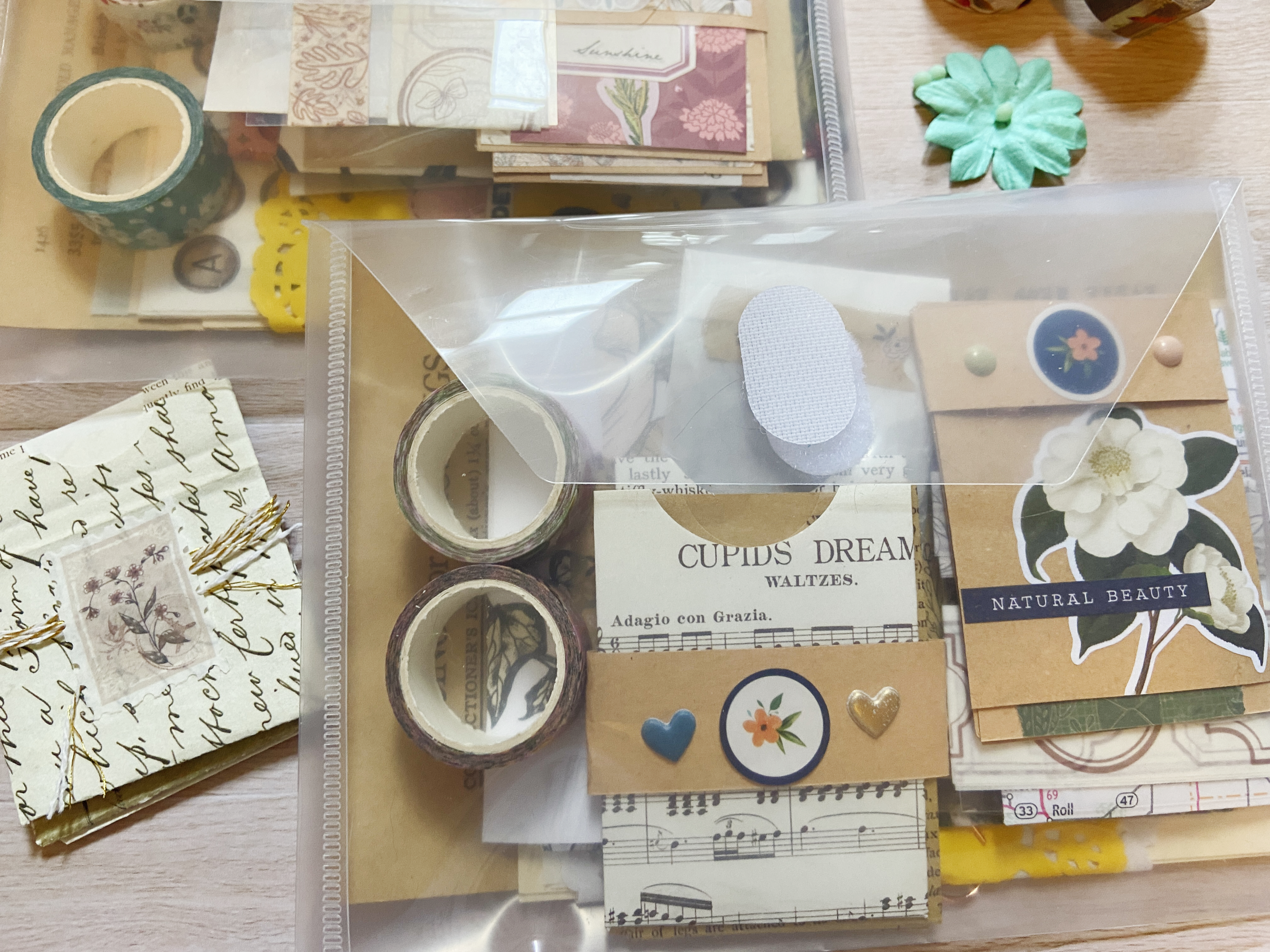 Vintage Aesthetic Journaling Plastic Folio 50+ pieces