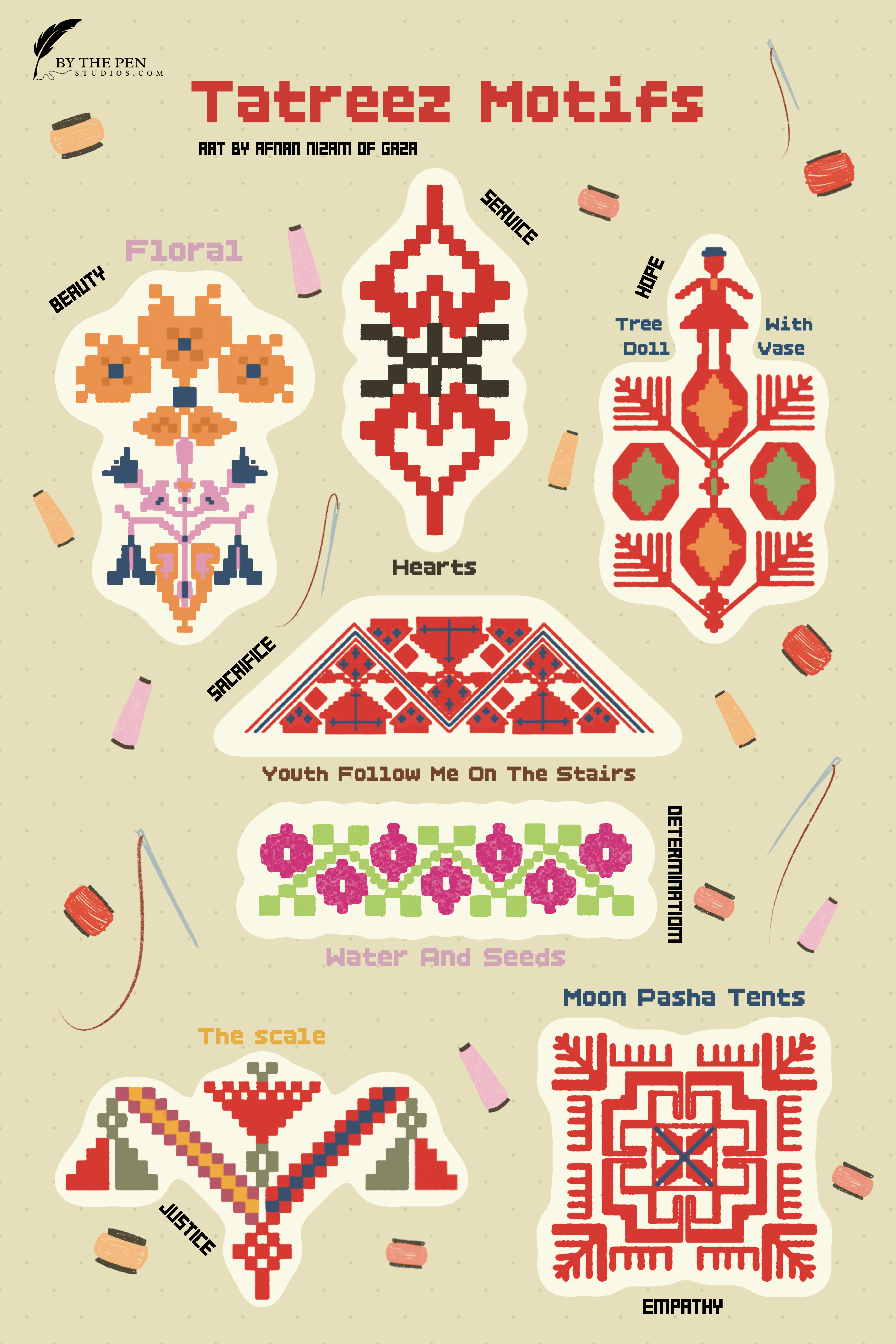 Tatreez MotifsSticker Sheet