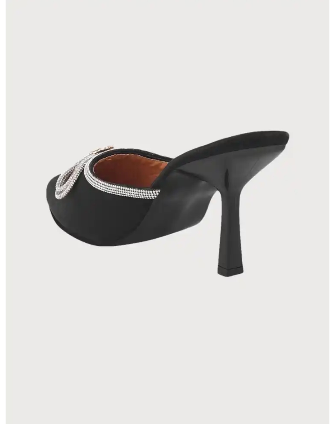 Elegant Black Heeled Mules