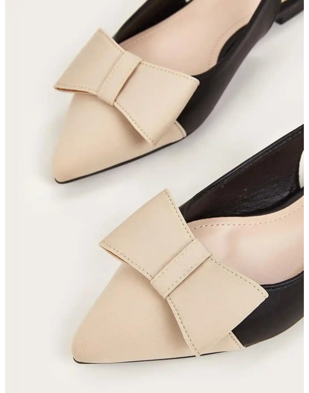 Elegant Bow Slingback Flats